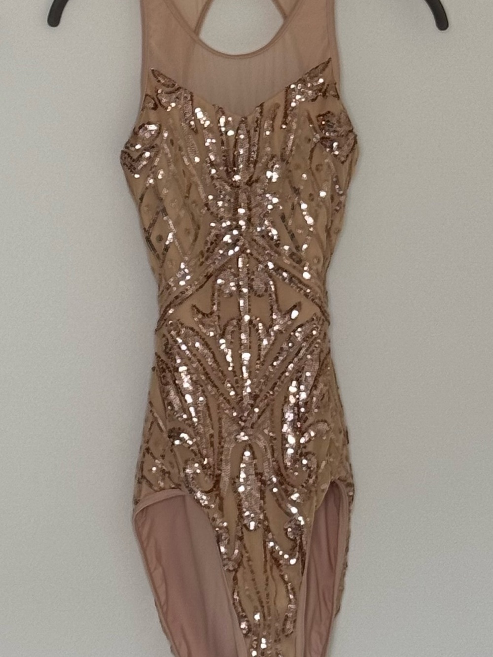 Balera Rose Gold Sequin Prom Dress